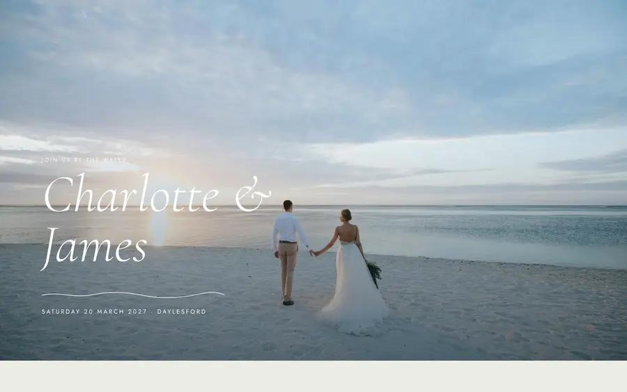 Salt & Sand wedding website template