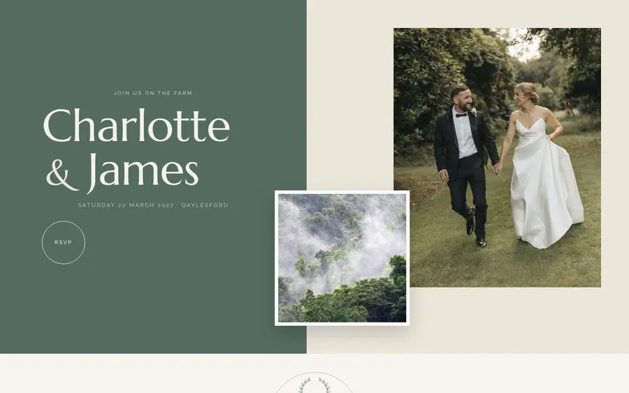 Bush Chapel wedding website template